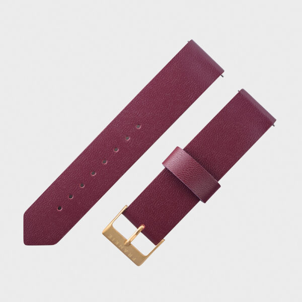 frankie antique ruby leather strap