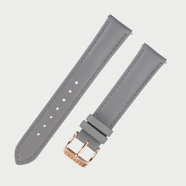Grey Leather Iconic Strap