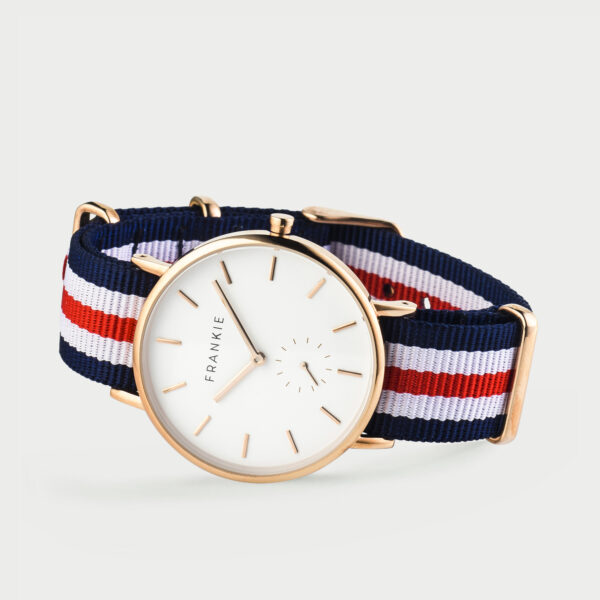 Polished Rose / Red White Blue Nato Iconic
