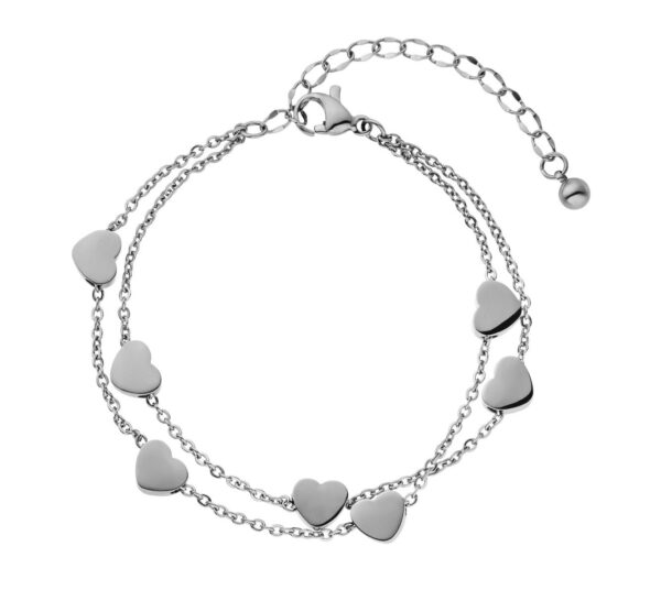 silver heart bracelet