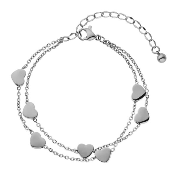 silver heart bracelet