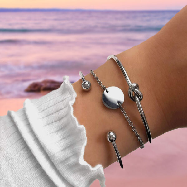 silver knot bracelet